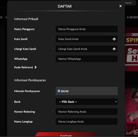 GARUDA365 Daftar
